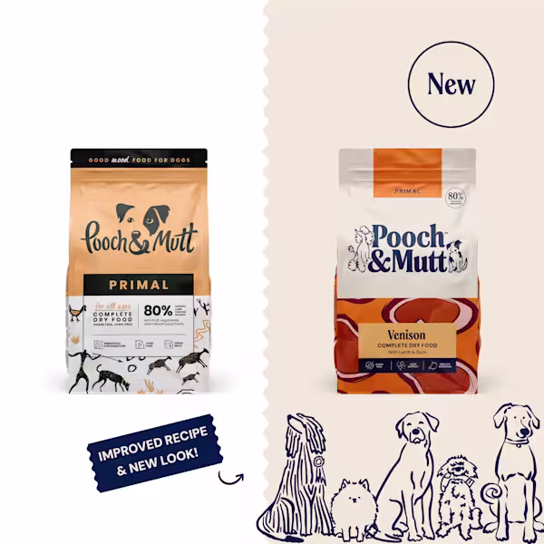 P&M NEW vs OLD DRY FOOD PRIMAL VENISON 10 kg