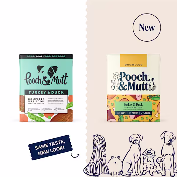 P&M NEW vs OLD WET FOOD SUPERFOODS TURKEY & DUCK